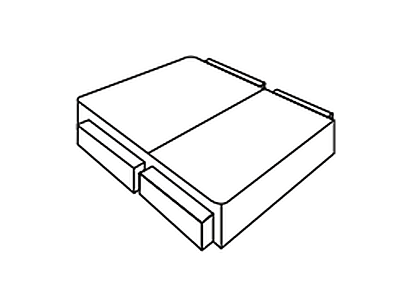 Double divan base with four drawers, two on each side