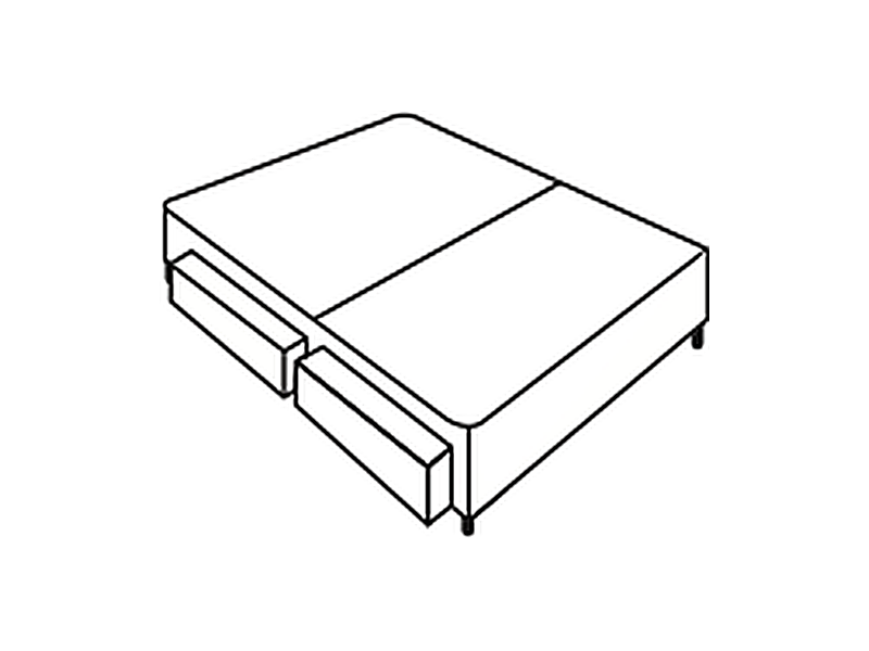 Single divan base with no storage