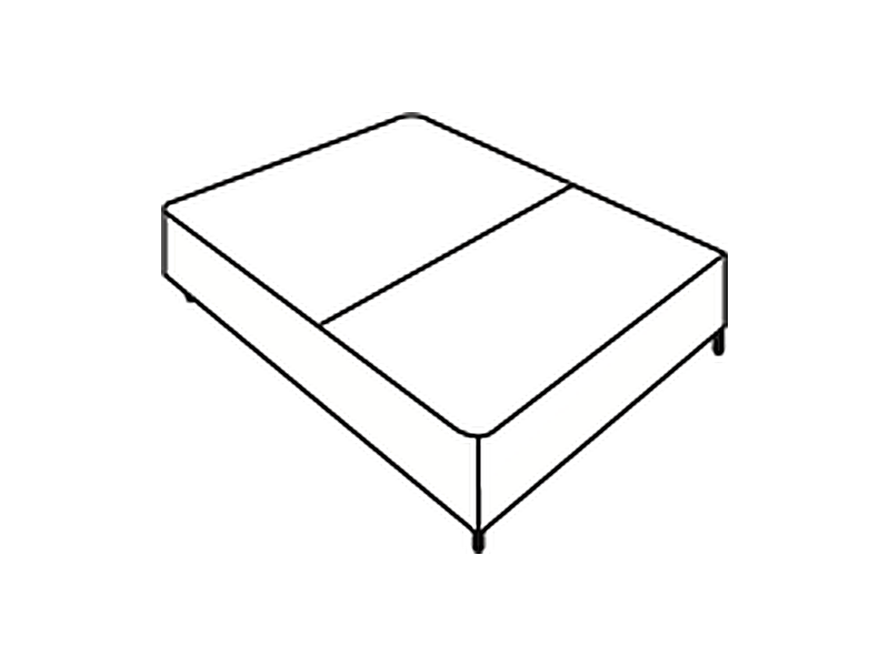 Single divan base with two drawers on one side