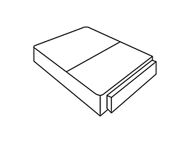 Double divan base with a full width end drawer