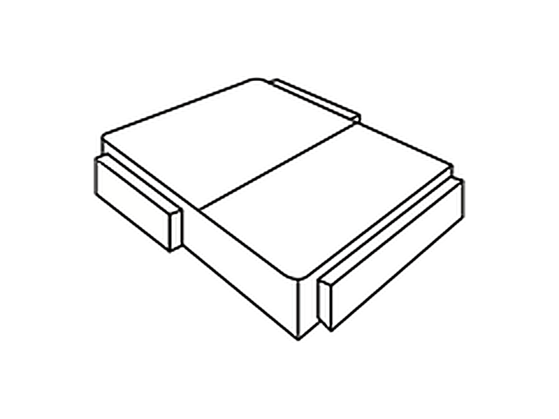 Double divan base with a full width end drawer and two side drawers