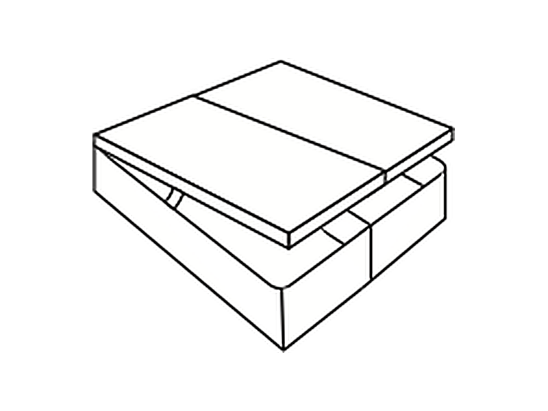 Single divan base with no storage