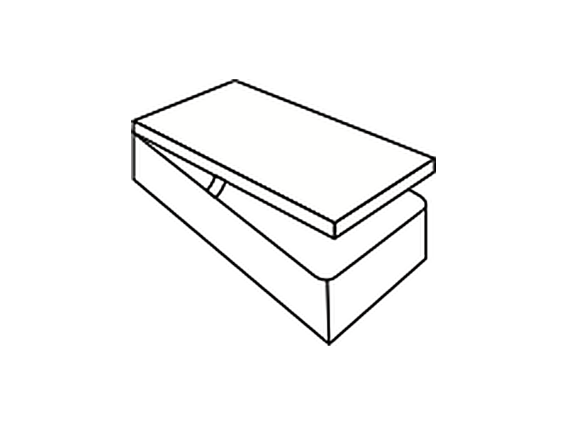 Single divan base with no storage